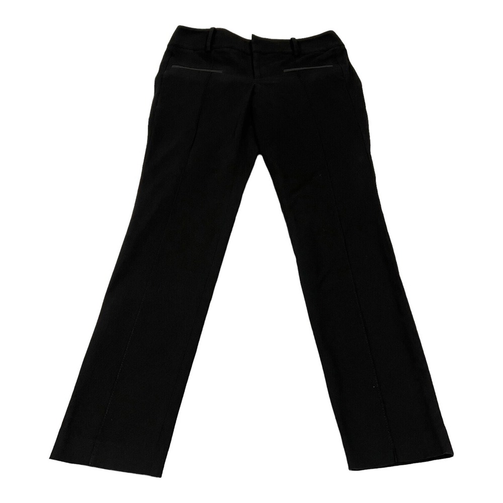 Helmut Lang Women's High Rise Straight Leg Cropped Pants Black Size 2 USA Made